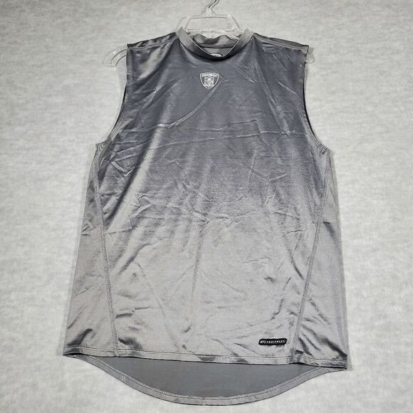 NFL Equipment Tank Mens 2XL Gray Activewear Play Dry High Neck Pullover Reebok - Picture 1 of 9